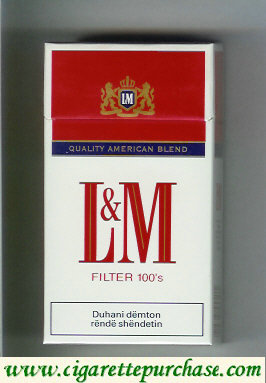 L&M Quality American Blend Filter 100s cigarettes hard box